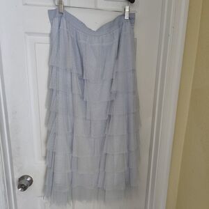 Anthropologie Light Blue A-Line Skirt